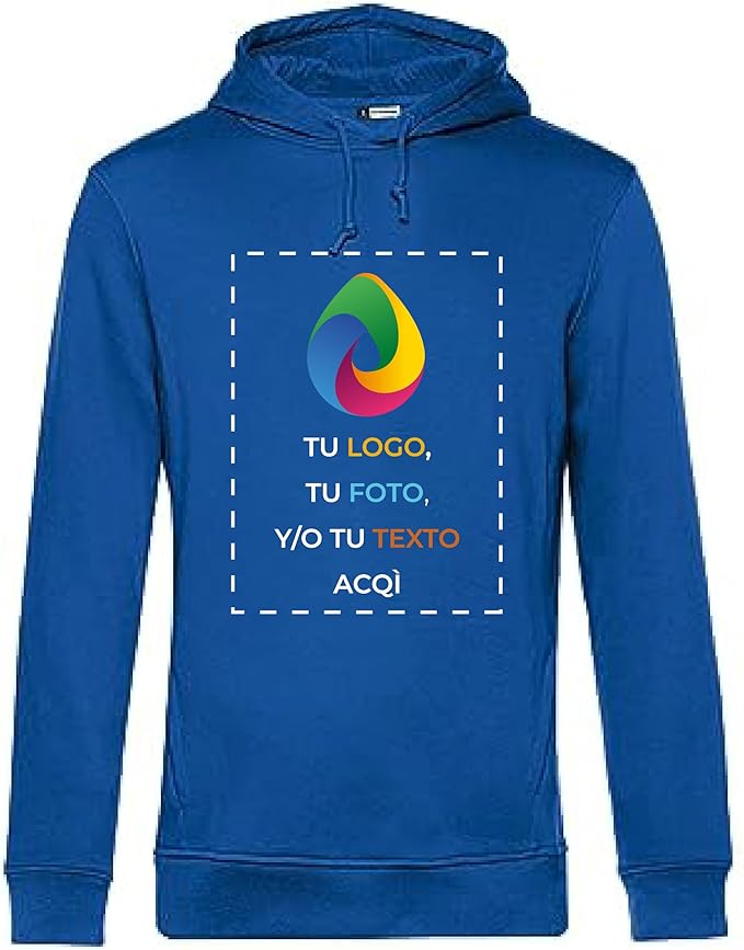 Sudadera personalizada capucha azul